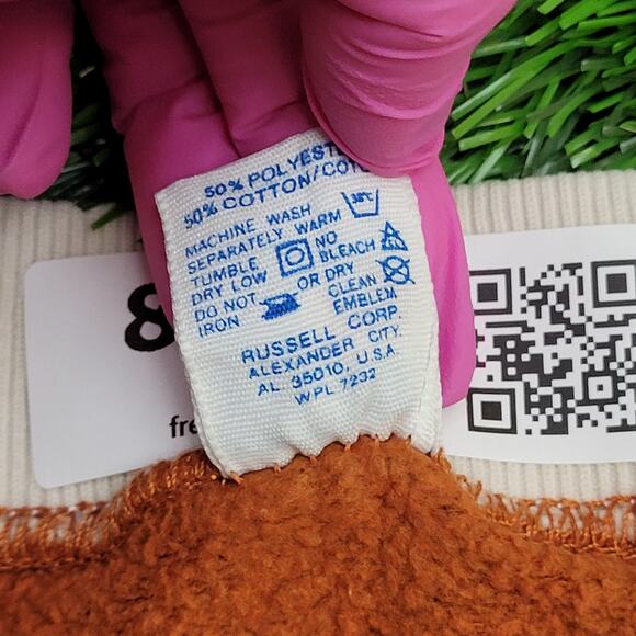 Vintage 80s Texas Ringer Sweatshirt Womens Large 23x23 Boxy - Picture 7 of 13